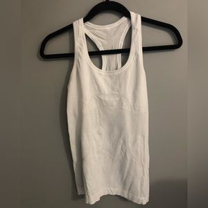 White swiftly tech razor back lululemon tank top
